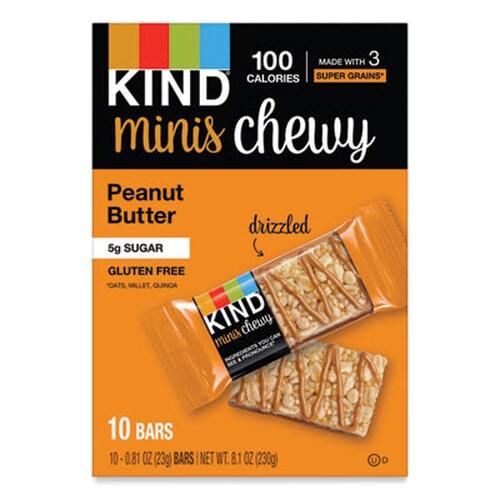 KIND Minis Chewy, Peanut Butter, 0.81 oz 10/Pack Item: KND27895