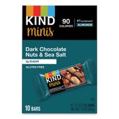 KIND Minis, Dark Chocolate Nuts/Sea Salt, 0.7 oz, 10/Pack Item: KND27959