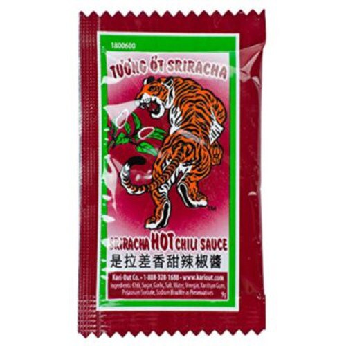 Kari-Out® Siracha Sauce, 9 g Packet, 200/Carton Item: KOT1800600