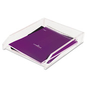 Kantek Clear Acrylic Letter Tray, 1 Section, Letter Size Files, 10.5" x 13.75" x 2.5", Clear Item: KTKAD10
