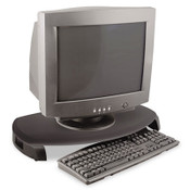 Kantek CRT/LCD Stand with Keyboard Storage, 23" x 13.25" x 3", Black, Supports 80 lbs Item: KTKMS280B