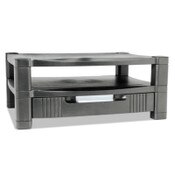 Kantek Two-Level Monitor Stand, 17" x 13.25" x 3.5" to 7", Black, Supports 50 lbs Item: KTKMS480