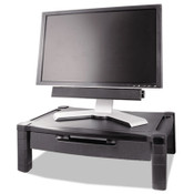 Kantek Wide Deluxe Two-Level Monitor Stand with Drawer, 20" x 13.25" x 3" to 6.5", Black, Supports 50 lbs Item: KTKMS520