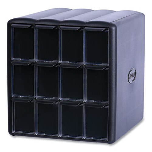 FLAVIA® Four Column Merchandiser, 12 Compartments, 15.2 x 17.2 x 16.3, Black Item: LAV25200002
