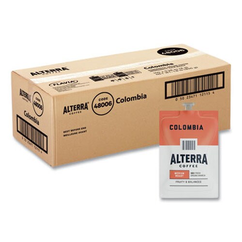 FLAVIA® Alterra Columbia Coffee Freshpack, Columbia, 0.28 oz Pouch, 100/Carton Item: LAV48006