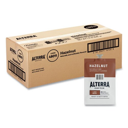 FLAVIA® Alterra Hazelnut Coffee Freshpack, Hazelnut, 0.23 oz Pouch, 100/Carton Item: LAV48011