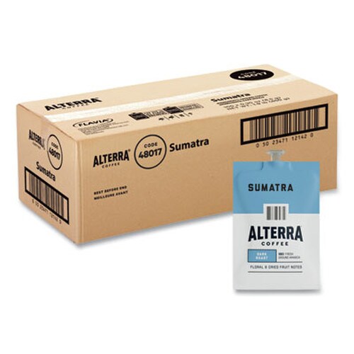 FLAVIA® Alterra Sumatra Coffee Freshpack, Sumatra, 0.3 oz Pouch, 100/Carton Item: LAV48017