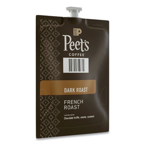 FLAVIA® Peet's French Roast Coffee Freshpack, French Roast, 0.35 oz Pouch, 76/Carton Item: LAV48036
