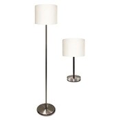 Ledu® Slim Line Lamp Set, Table 12.63" High and Floor 61.5" High, Silver Item: LEDL9135