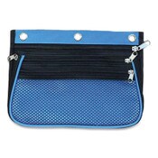 Charles Leonard® Three-Pocket Binder-Insertable Expandable Pencil Pouch, 10.25 x 7.5, Assorted Colors, 3/Pack Item: LEO763653