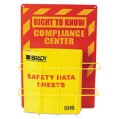 LabelMaster® SDS Compliance Center, 14w x 4.5d x 20h, Yellow/Red Item: LMTH121370