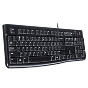 Logitech® K120 Ergonomic Desktop Wired Keyboard, USB, Black Item: LOG920002478