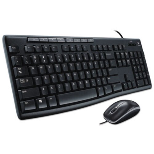 Logitech® Wired Media Combo MK200, USB 2.0, Black Item: LOG920002714