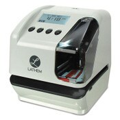 Lathem® Time LT5000 Electronic Time and Date Stamp, Digital Display, Cool Gray Item: LTHLT5000