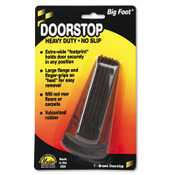 Master Caster® Big Foot Doorstop, No Slip Rubber Wedge, 2.25w x 4.75d x 1.25h, Brown Item: MAS00920