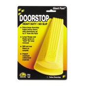 Master Caster® Giant Foot Doorstop, No-Slip Rubber Wedge, 3.5w x 6.75d x 2h, Safety Yellow Item: MAS00966
