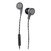 Maxell® Bass 13 Metallic Earbuds with Microphone, 4 ft Cord, Silver Item: MAX199600