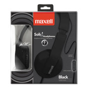 Maxell® Solids Headphones, 5 ft Cord, Black Item: MAX290103