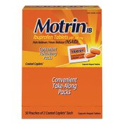 Motrin® IB Ibuprofen Tablets, Two-Pack, 50 Packs/Box Item: MCL48152