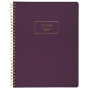 Cambridge® Jewel Tone Notebook, Gold Twin-Wire, 1-Subject, Wide/Legal Rule, Purple Cover, (80) 9.5 x 7.25 Sheets Item: MEA49556