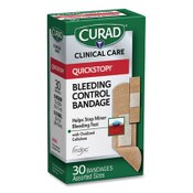Curad® QuickStop Flex Fabric Bandages, Assorted, 30/Box Item: MIICUR5245V1