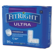 Medline FitRight Ultra Protective Underwear, Large, 40" to 56" Waist, 20/Pack, 4 Pack/Carton Item: MIIFIT23505ACT