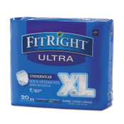 Medline FitRight Ultra Protective Underwear, X-Large, 56" to 68" Waist, 20/Pack Item: MIIFIT23600A