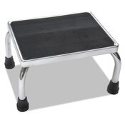 Medline Foot Stool, 1-Step, 350 lb Capacity, 16 x 12 x 8.25, Steel, Chrome/Black Mat Item: MIIMDS80430I
