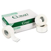 Curad® First Aid Cloth Silk Tape, Heavy-Duty, Acrylic/Silk, 2" x 10 yds, White, 6/Pack Item: MIINON270102