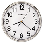 Howard Miller® Hamilton Wall Clock, 12" Overall Diameter, Silver Case, 1 AA (sold separately) Item: MIL625561