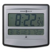 Howard Miller® Nikita Wall Clock, Silver/Charcoal Case, 8.75" x 8", 2 AA (sold separately) Item: MIL625780