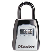 Master Lock® Locking Combination 5 Key Steel Box, 3.25" Wide, Black/Silver Item: MLK5400D