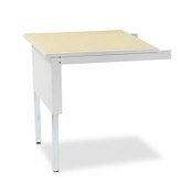 Safco® Mailflow-To-Go Mailroom System Table, Square, 30w x 30d x 29 to 36h, Pebble Gray Item: MLNTB30PG