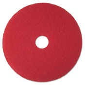 3M™ Low-Speed Buffer Floor Pads 5100, 12" Diameter, Red, 5/Carton Item: MMM08387