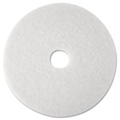 3M™ Low-Speed Super Polishing Floor Pads 4100, 12" Diameter, White, 5/Carton Item: MMM08476