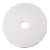 3M™ Low-Speed Super Polishing Floor Pads 4100, 13" Diameter, White, 5/Carton Item: MMM08477