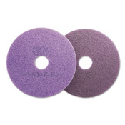 Scotch-Brite™ Diamond Floor Pads, 16" Diameter, Purple, 5/Carton Item: MMM08743