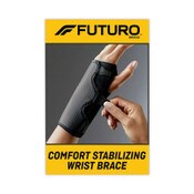 FUTURO™ Adjustable Reversible Splint Wrist Brace, Fits Wrists 5.5" to 8.5", Black Item: MMM10770EN