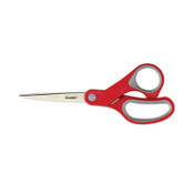 Scotch® Multi-Purpose Scissors, 8" Long, 3.38" Cut Length, Gray/Red Straight Handle Item: MMM1428
