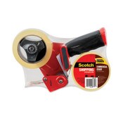 Scotch® Packaging Tape Dispenser with Two Rolls of Tape, 3" Core, For Rolls Up to 0.75" x 60 yds, Red Item: MMM37502ST