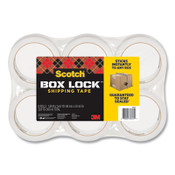 Scotch® Box Lock Shipping Packaging Tape, 3" Core, 1.88" x 54.6 yds, Clear, 6/Pack Item: MMM39506