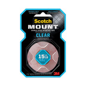Scotch® Permanent Clear Mounting Tape, Holds Up to 15 lbs, 1 x 60, Clear Item: MMM410H