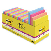 Post-it® Notes Super Sticky Note Pads in Summer Joy Collection Colors, 3" x 3", Summer Joy Collection Colors, 70 Sheets/Pad, 24 Pads/Pack Item: MMM65424SSJOYCP