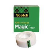 Scotch® Magic Tape Refill, 1" Core, 0.75" x 36 yds, Clear, 12/Pack Item: MMM810341296PK