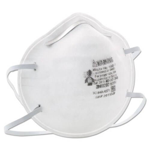 3M™ N95 Particle Respirator 8200 Mask, Standard Size, 20/Box Item: MMM8200