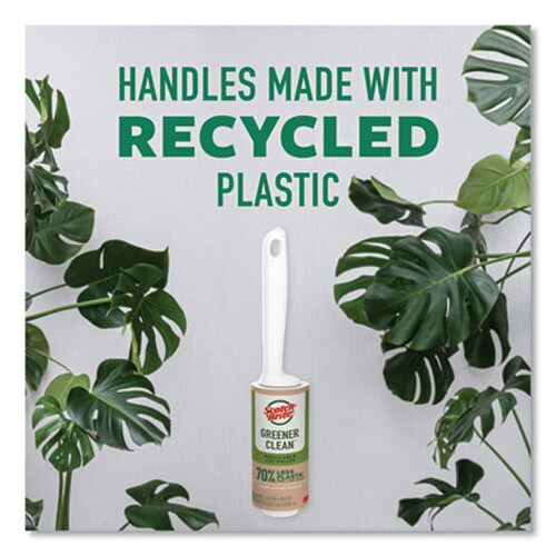 Scotch-Brite™ Greener Clean Lint Roller, 4" x 29.4 ft, 70 Sheets/Roller Item: MMM841RS70