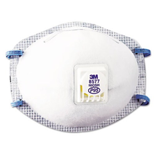 3M™ Particulate Respirator 8577, P95, One Size Fits All, 10/Box Item: MMM8577