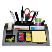 Post-it® Notes Dispenser with Weighted Base, 9 Compartments, Plastic, 10.25 x 6.75 x 2.75, Black Item: MMMC50