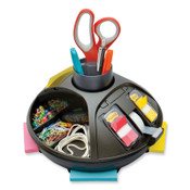 3M™ Rotary Self-Stick Notes Dispenser, 14 Compartments, Plastic, 10" Diameter x 6"h, Black Item: MMMC91