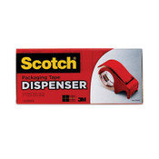 Scotch® Compact and Quick Loading Dispenser for Box Sealing Tape, 3" Core, For Rolls Up to 2" x 60 yds, Red Item: MMMDP300RD